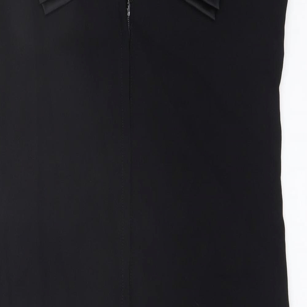 Blanes Womens Black Polyester Pencil Dress Size 16 Round Neck Zip