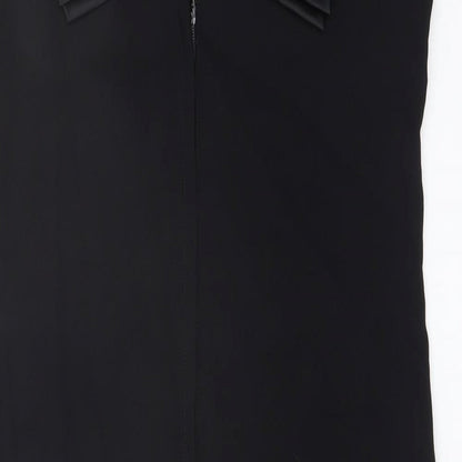 Blanes Womens Black Polyester Pencil Dress Size 16 Round Neck Zip
