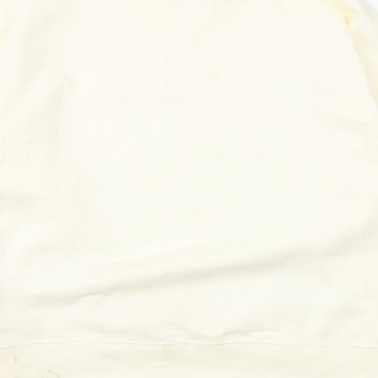 Zara Womens Ivory Polyester Pullover Sweatshirt Size L Pullover