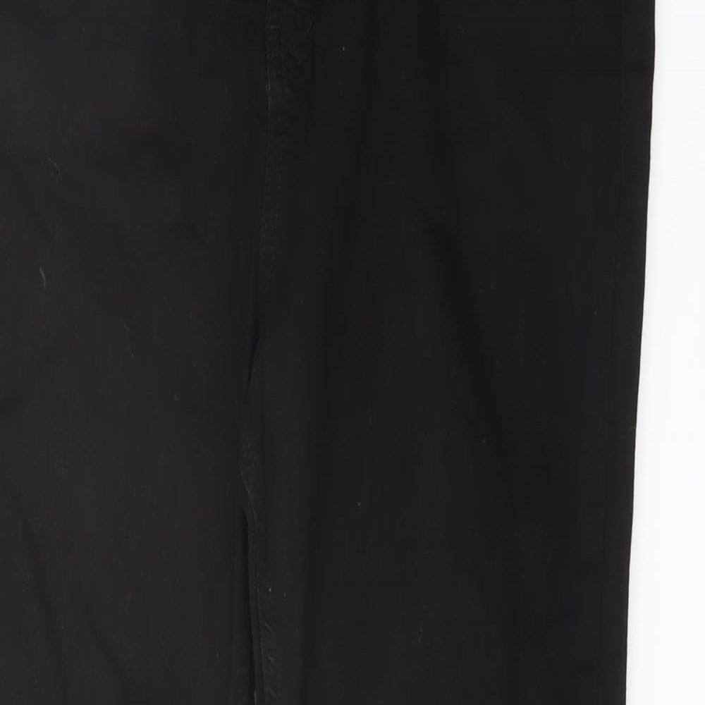 Rochelle Hukmes Womens Black Cotton Skinny Jeans Size 12 L28 in Regular Button