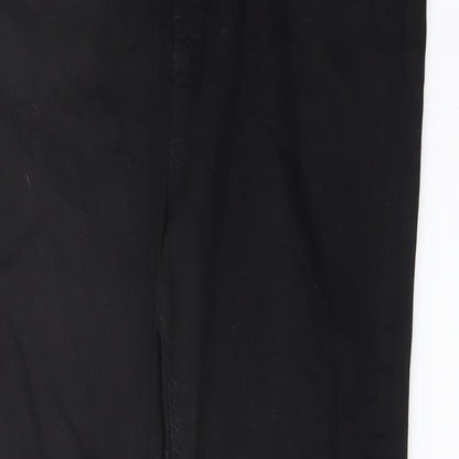 Rochelle Hukmes Womens Black Cotton Skinny Jeans Size 12 L28 in Regular Button