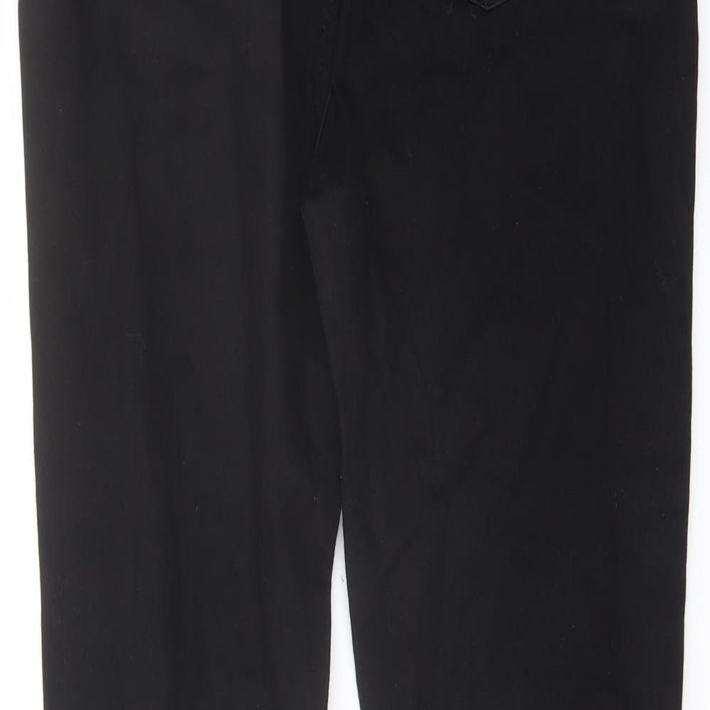 Rochelle Hukmes Womens Black Cotton Skinny Jeans Size 12 L28 in Regular Button