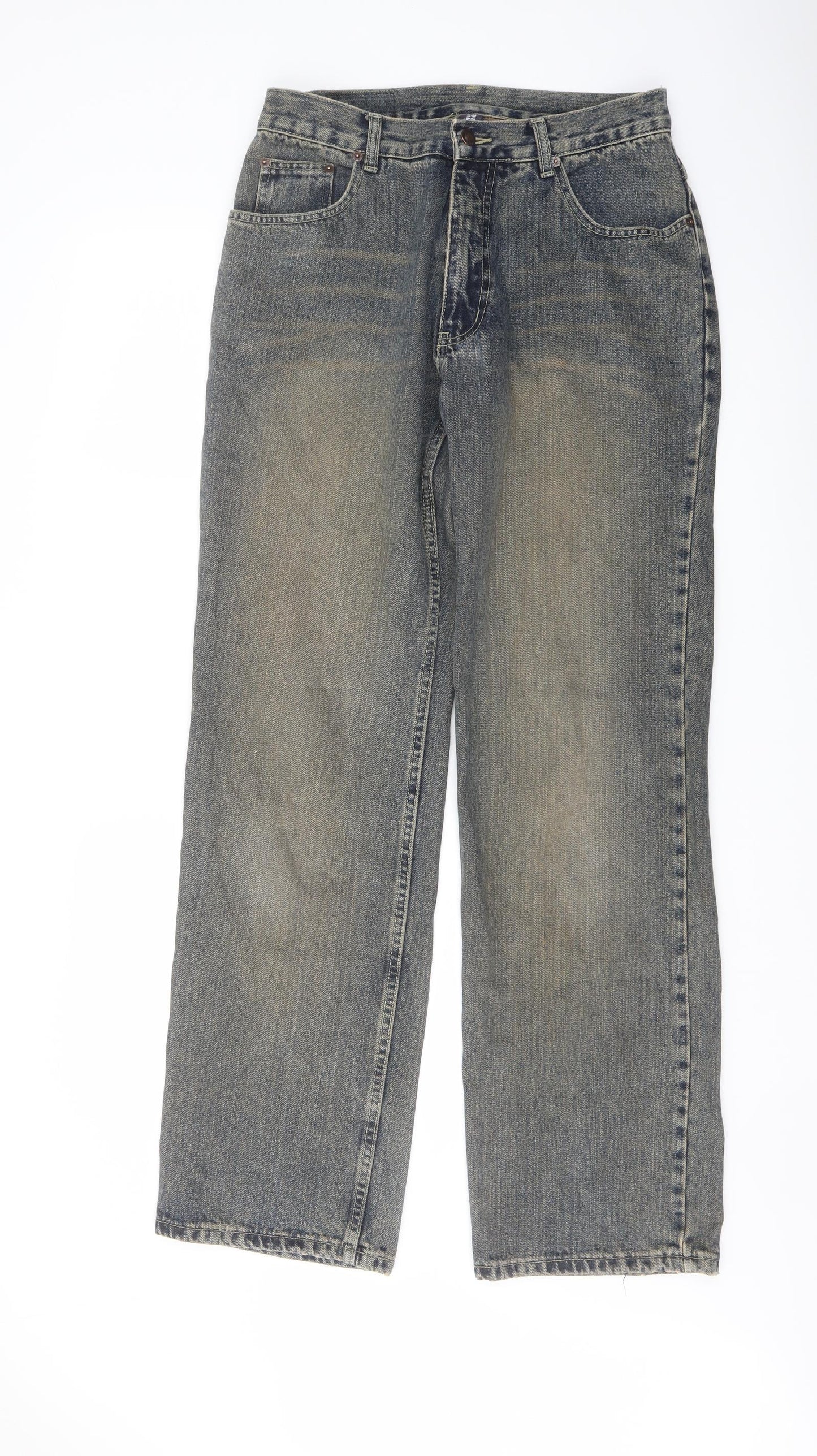 Urban Republic Mens Blue Cotton Straight Jeans Size 32 in L34 in Regular Button - Vintage