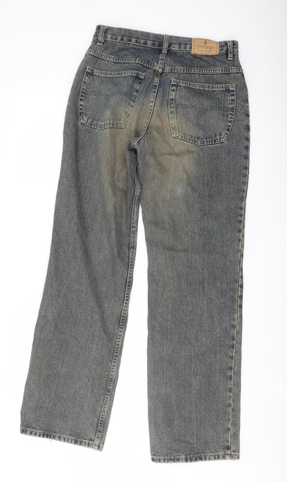 Urban Republic Mens Blue Cotton Straight Jeans Size 32 in L34 in Regular Button - Vintage