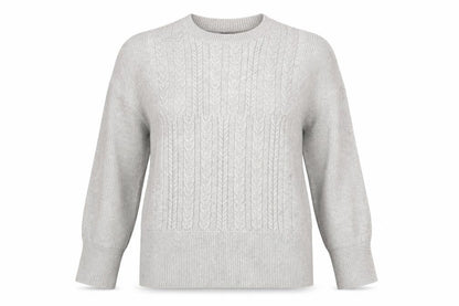 Marks and Spencer Womens Grey Round Neck Viscose Pullover Jumper Size M
