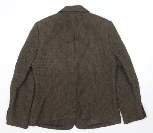 Betty Barclay Womens Brown Jacket Blazer Size 18 Button