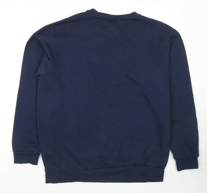 ellesse Womens Blue Cotton Pullover Sweatshirt Size XL Pullover