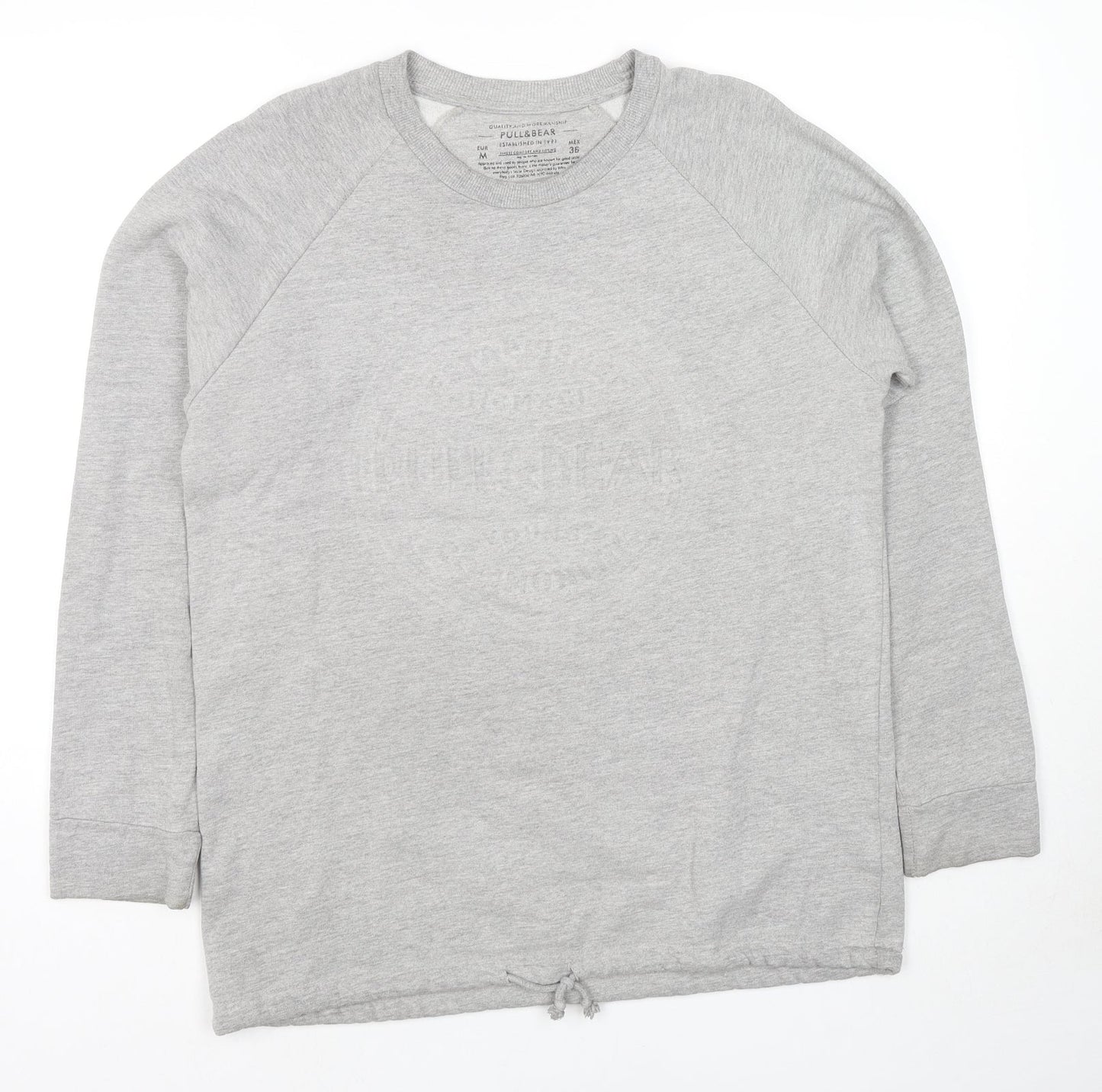 Womens UK Size M Pull&Bear Grey Pullover Hoodie