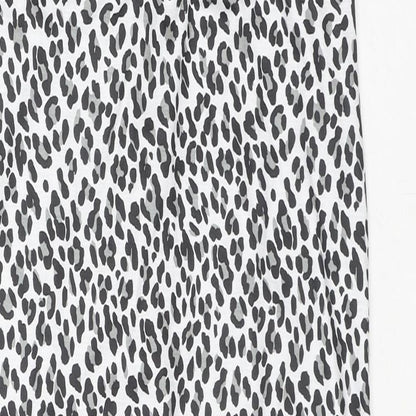 Boohoo Womens Multicoloured Animal Print Cotton Tank Dress Size 10 V-Neck Pullover - Side Slit(s)