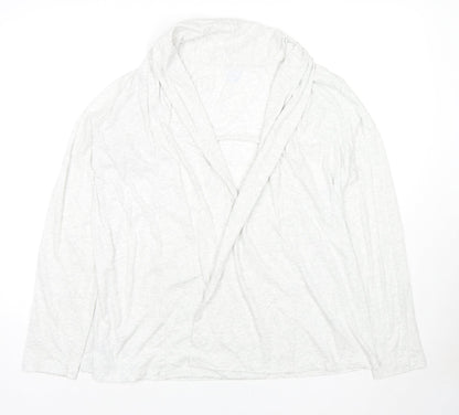 Lands' End Womens Grey Cotton Kimono T-Shirt Size M V-Neck