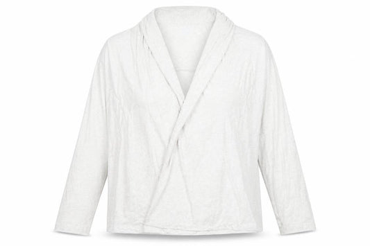 Lands' End Womens Grey Cotton Kimono T-Shirt Size M V-Neck