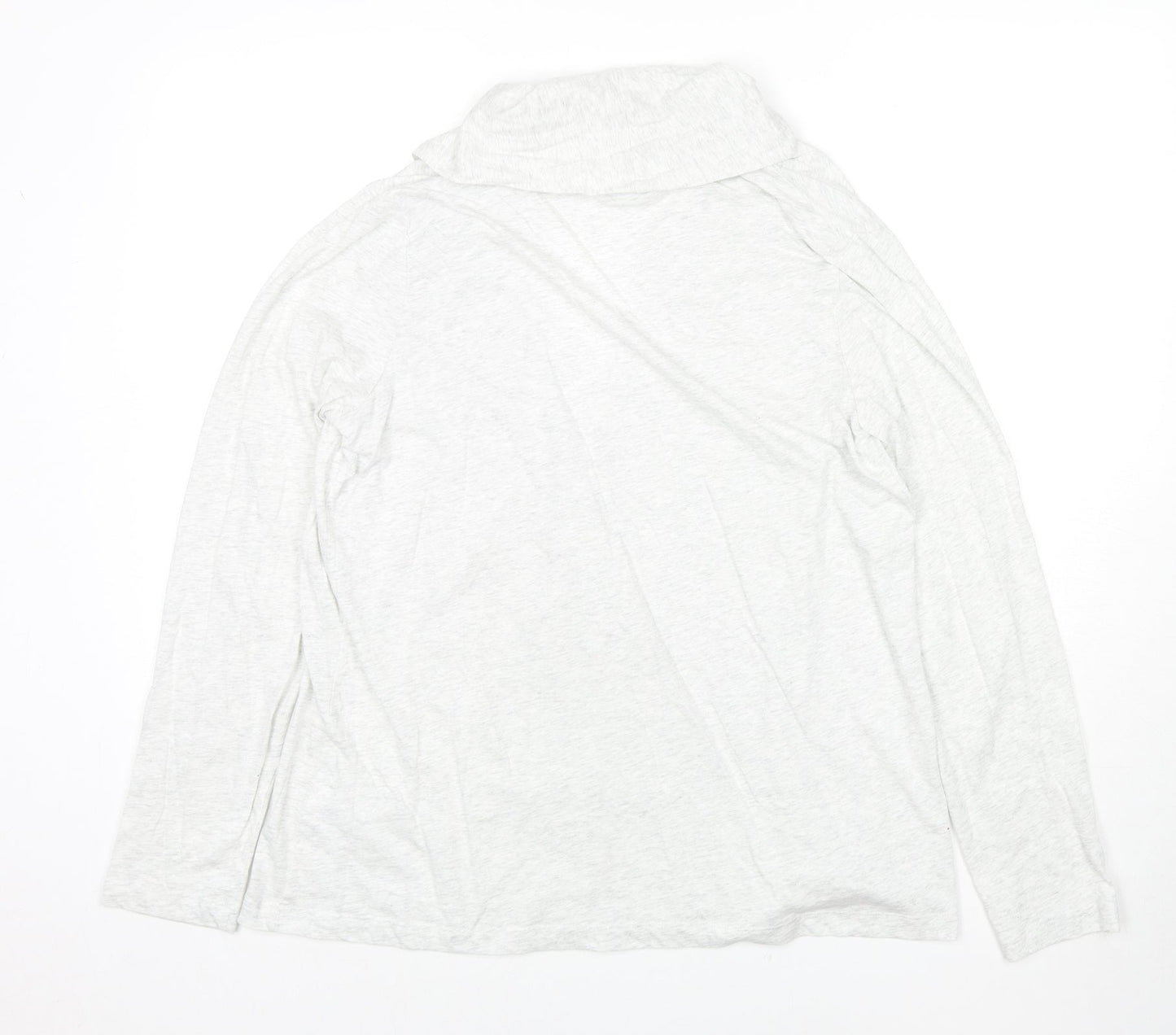 Lands' End Womens Grey Cotton Kimono T-Shirt Size M V-Neck