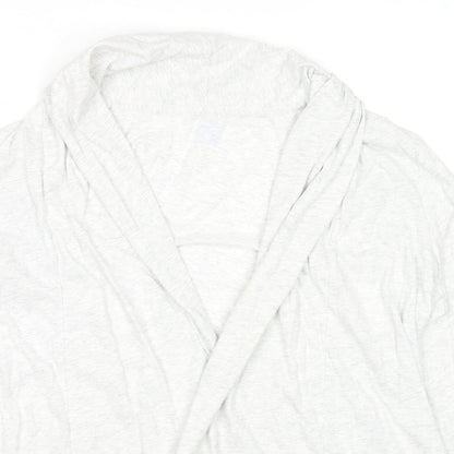 Lands' End Womens Grey Cotton Kimono T-Shirt Size M V-Neck