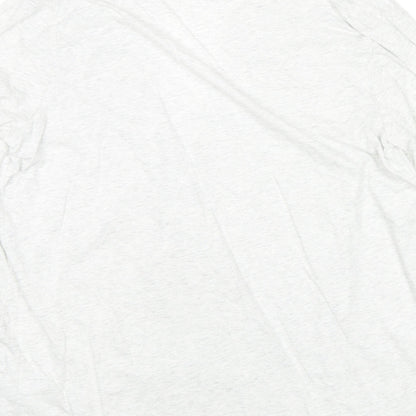 Lands' End Womens Grey Cotton Kimono T-Shirt Size M V-Neck