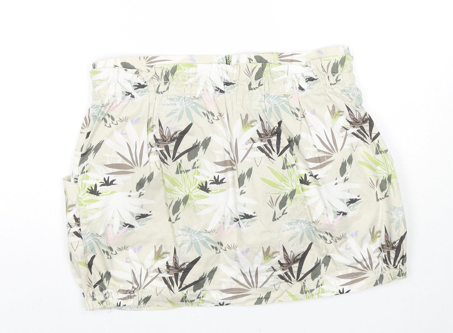 Combat Womens Multicoloured Geometric Cotton Mini Skirt Size 8 Zip