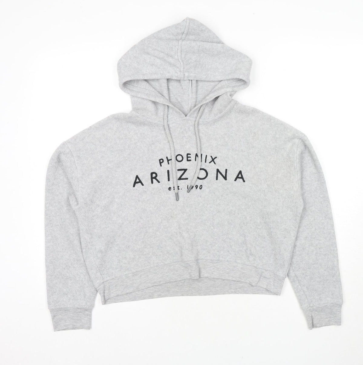 Topshop Womens Grey Polyester Pullover Hoodie Size 8 Pullover - Arizona