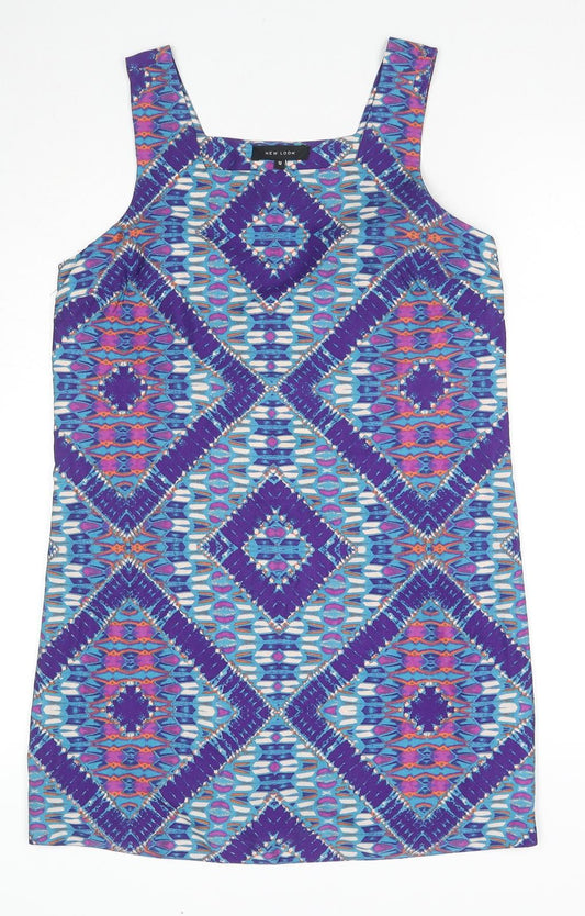 Womens UK Size 12 New Look Multicoloured Basic Tank