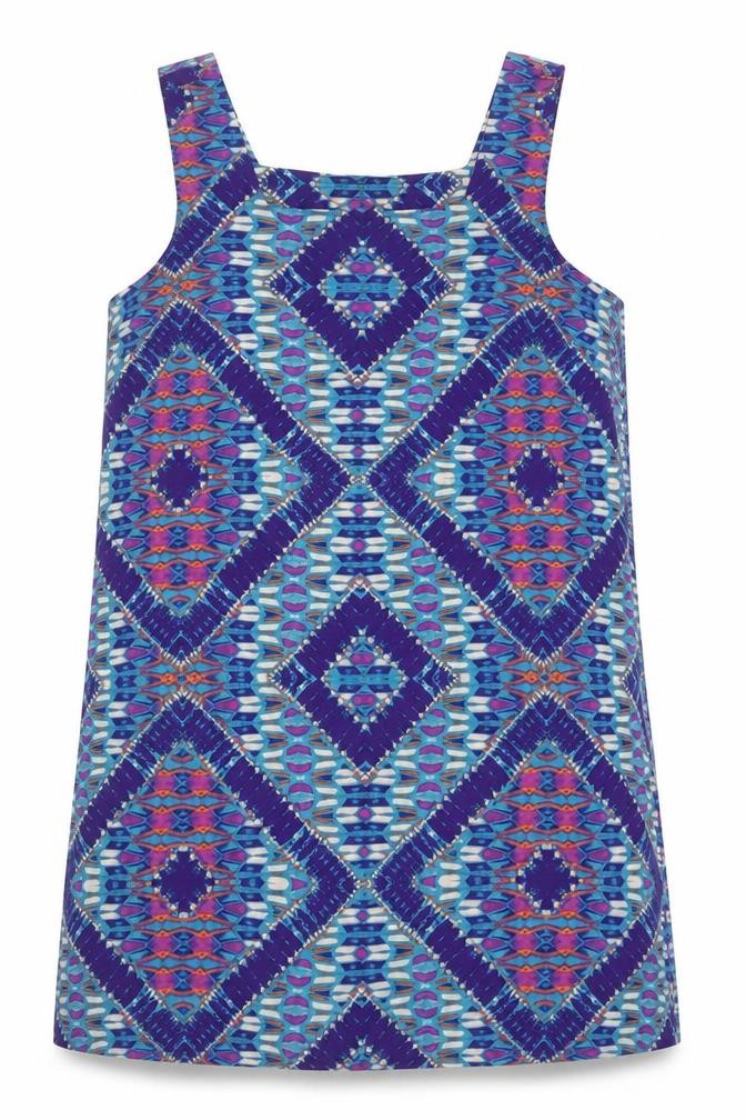 Womens UK Size 12 New Look Multicoloured Basic Tank