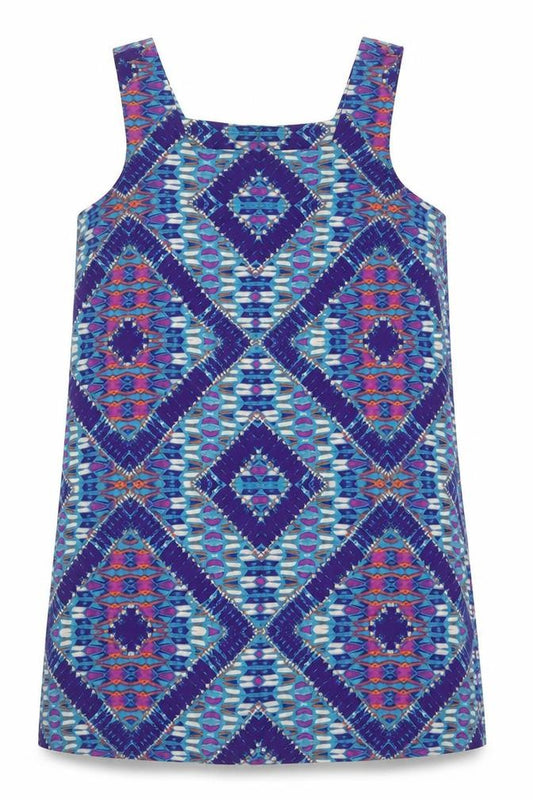 Womens UK Size 12 New Look Multicoloured Basic Tank