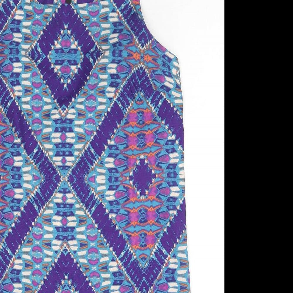 Womens UK Size 12 New Look Multicoloured Basic Tank