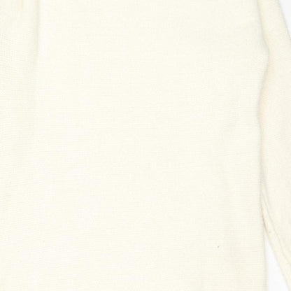 Womens UK Size 8 Studio White Tunic Jumper