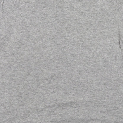 Sfera Womens Grey Polyester Basic T-Shirt Size S Round Neck - Beaded Detail