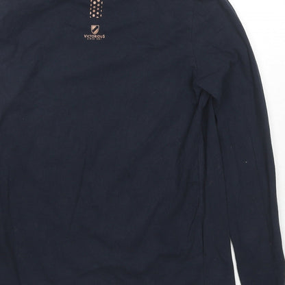 Womens UK Size 10 Slazenger Blue Basic T-Shirt