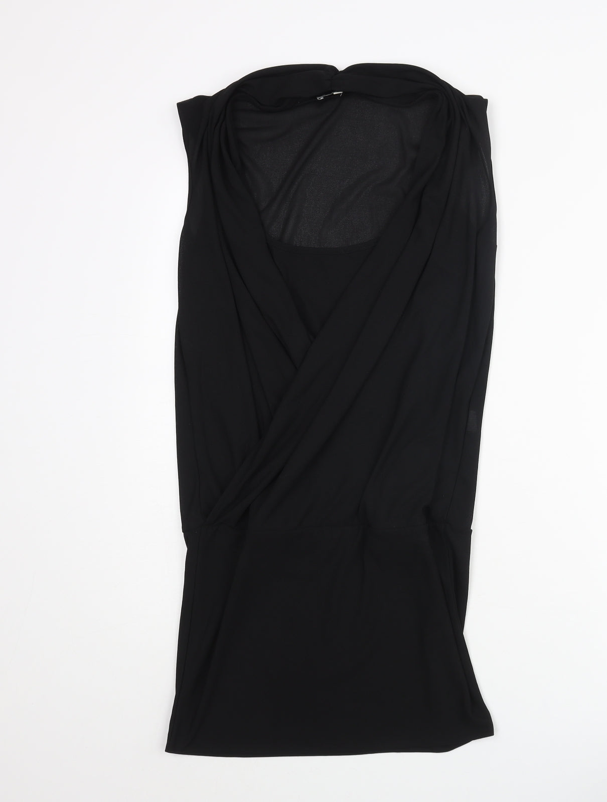 Womens UK Size 10 River Island Black Tunic Blouse
