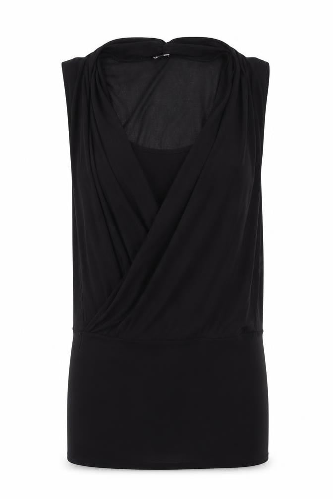 Womens UK Size 10 River Island Black Tunic Blouse