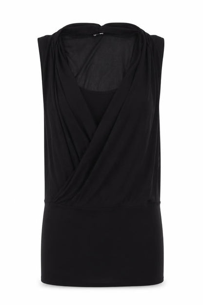 Womens UK Size 10 River Island Black Tunic Blouse