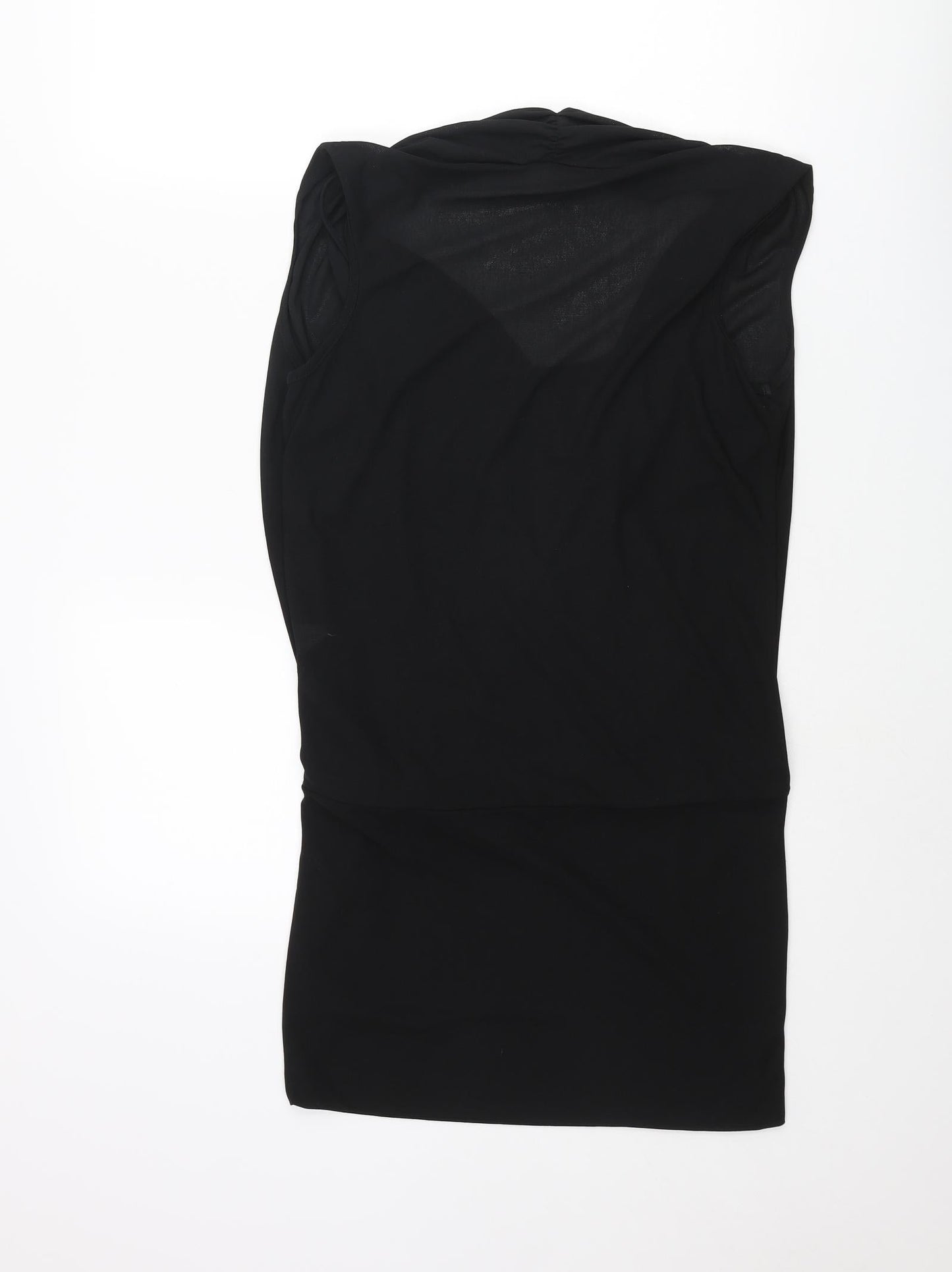 Womens UK Size 10 River Island Black Tunic Blouse