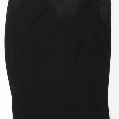 Womens UK Size 10 River Island Black Tunic Blouse