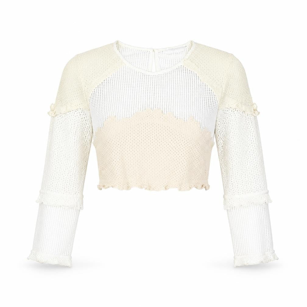 Womens UK Size 8 NEXT White Cropped Blouse