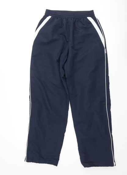 Sportswear International Womens Blue Polyester Track Pants Trousers Size 26 in L30 in Regular Pullover - Piped Sides