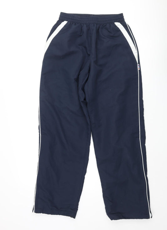 Sportswear International Womens Blue Polyester Track Pants Trousers Size 26 in L30 in Regular Pullover - Piped Sides