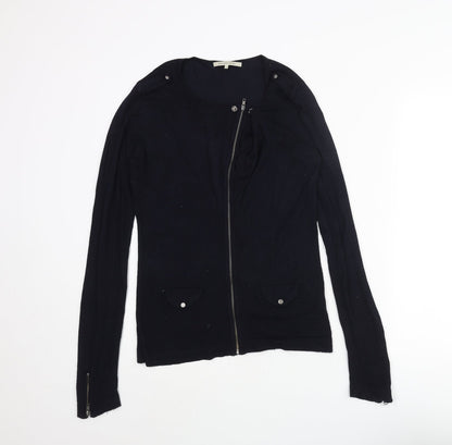 Womens UK Size 6 Gerard Darel Blue Full Zip Jumper