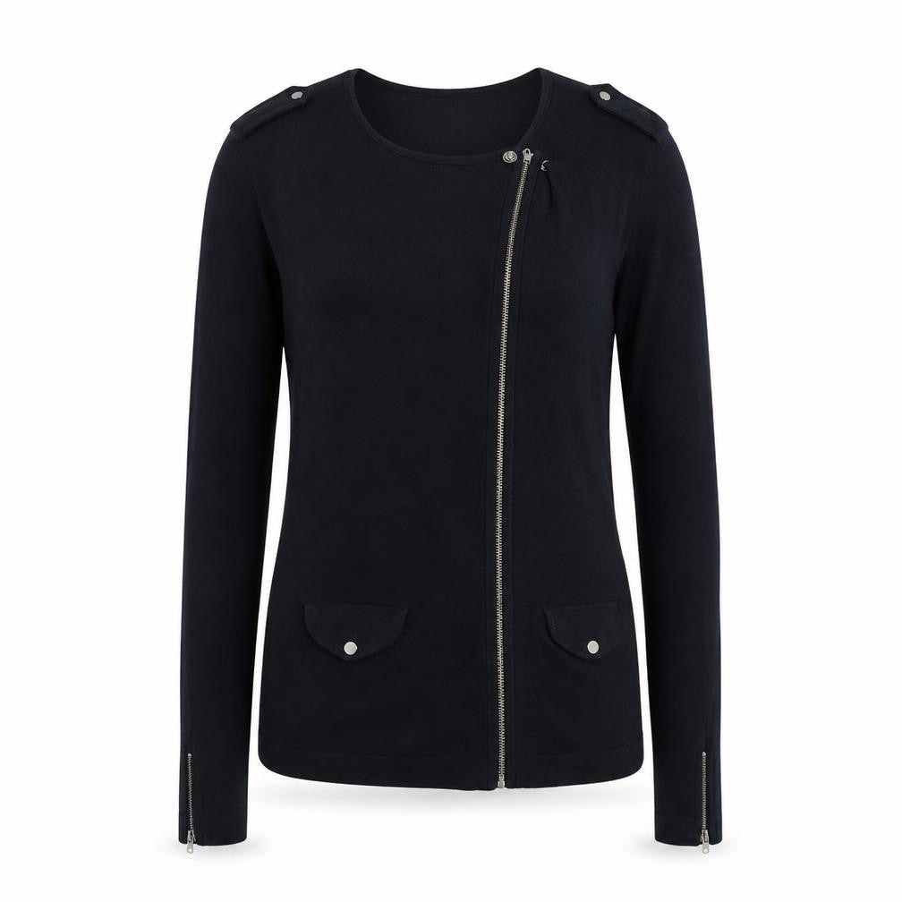 Womens UK Size 6 Gerard Darel Blue Full Zip Jumper