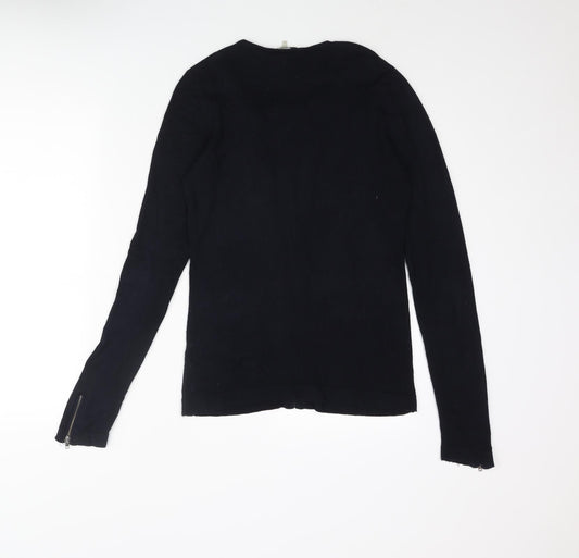 Womens UK Size 6 Gerard Darel Blue Full Zip Jumper