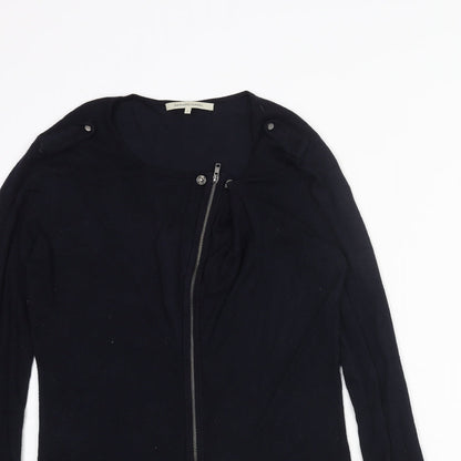 Womens UK Size 6 Gerard Darel Blue Full Zip Jumper