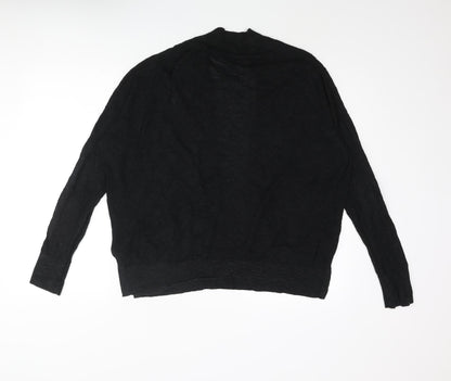 Gap Womens Black V-Neck Cotton Cardigan Jumper Size M