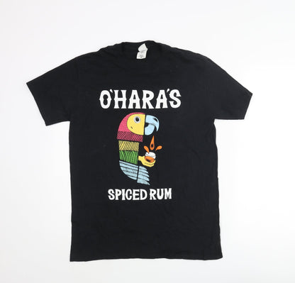 Mens UK Size L Gildan Black  T-Shirt