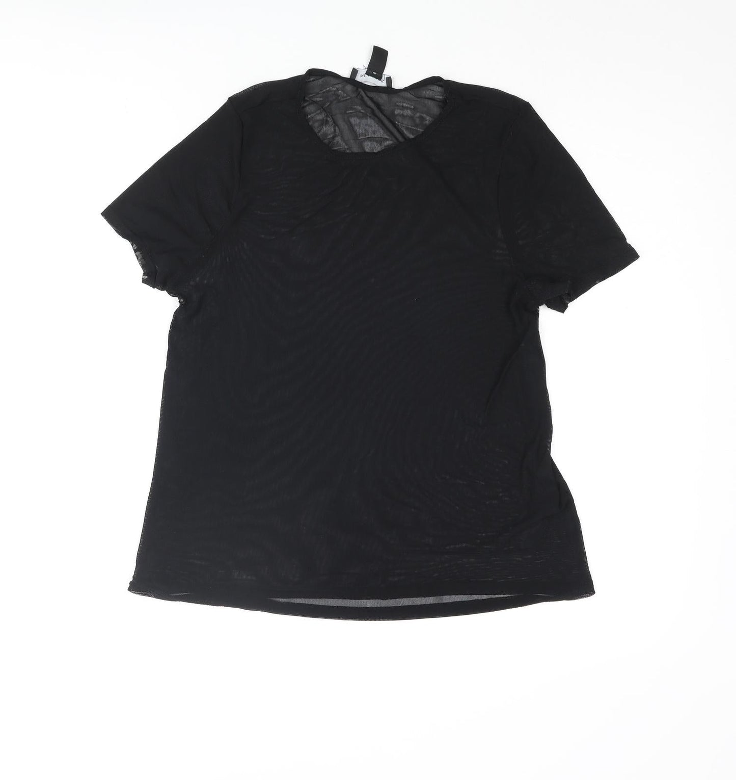 Womens UK Size 10 New Look Black Basic Blouse