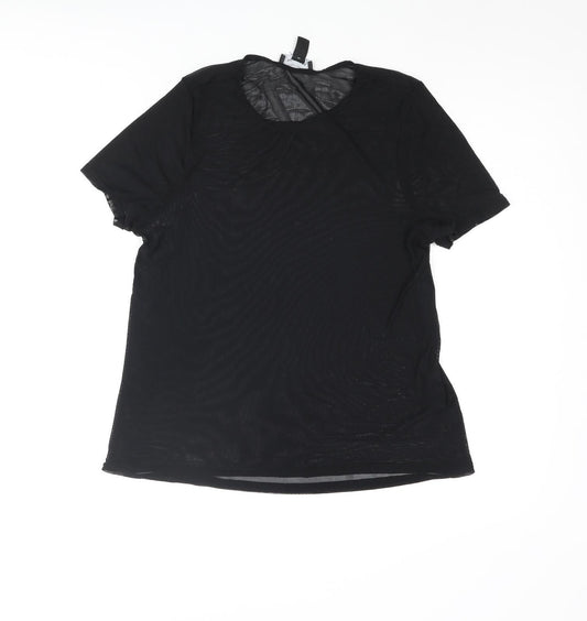 Womens UK Size 10 New Look Black Basic Blouse