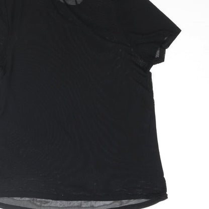 Womens UK Size 10 New Look Black Basic Blouse