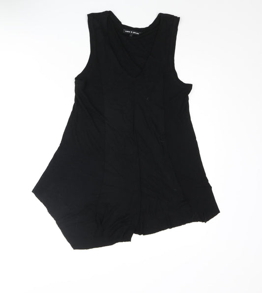 Womens UK Size M Cable & Gauge Black Camisole Blouse