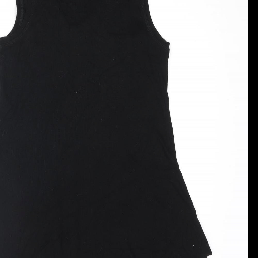 Womens UK Size M Cable & Gauge Black Camisole Blouse