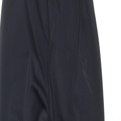 Zara Womens Black Polyester Catsuit One-Piece Size S L30 in Zip - B Buckle Cut Out Foot Stirrup