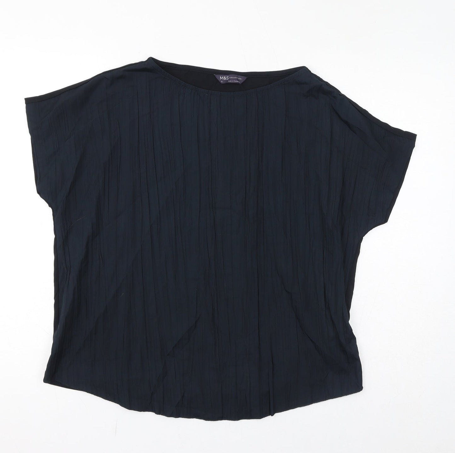 Womens UK Size 12 Marks and Spencer Black Basic T-Shirt
