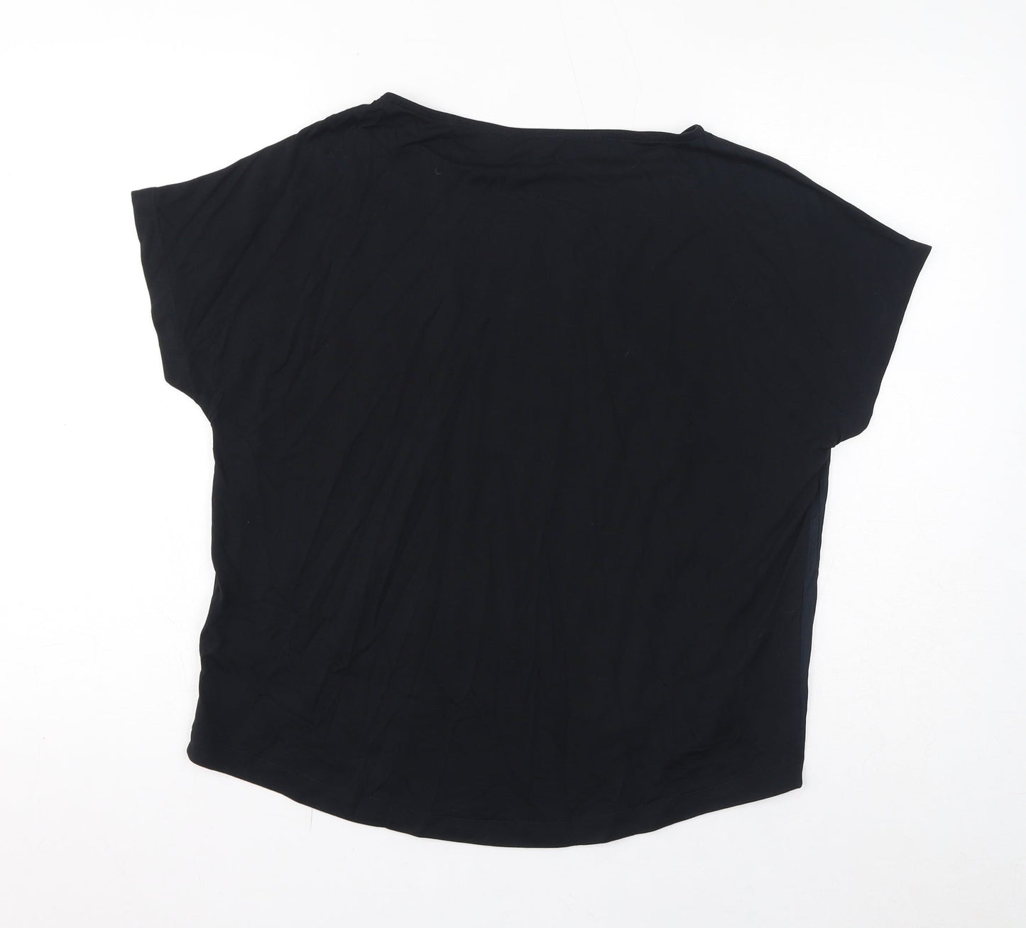 Womens UK Size 12 Marks and Spencer Black Basic T-Shirt