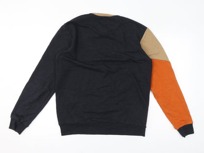 INDICODE Womens Grey Colourblock Cotton Pullover Sweatshirt One Size Pullover